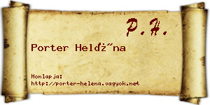 Porter Heléna névjegykártya